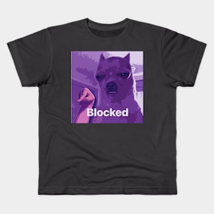 Sad Dog Blocked Kids T-Shirt